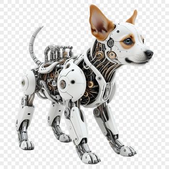 Transparent graphic of a playful dog for personal or commercial use.