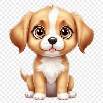 Free download of a clear-background PNG puppy clipart suitable for commercial and personal projects.