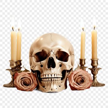 High-resolution illustration of a skull in PNG format, suitable for commercial or personal use.