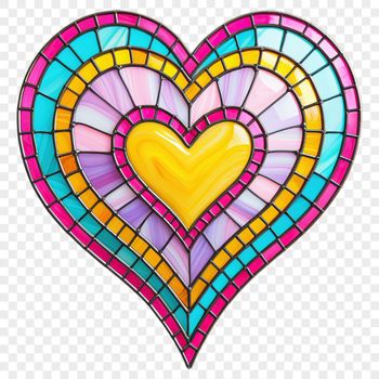 A vector illustration of a single heart in high resolution png format.