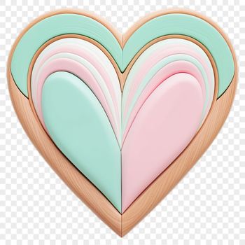 A high resolution, transparent PNG image of a stylized heart symbol for commercial or personal use.