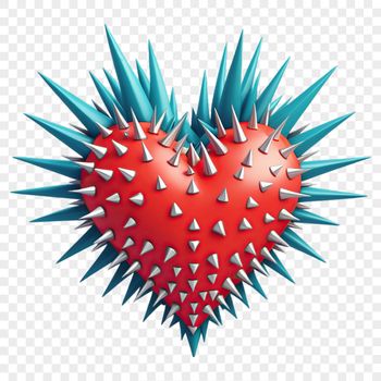 A large transparent PNG icon of a heart in high print quality, ideal for web design, DIY projects, or digital art creation.