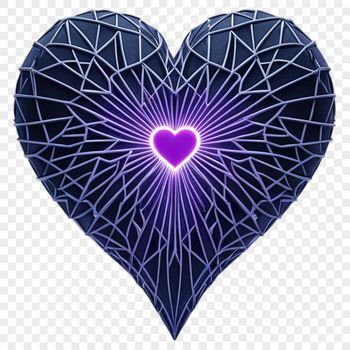 A transparent heart symbol in high resolution, ideal for printing and custom designs.