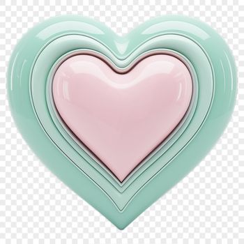 A high-resolution transparent PNG image of a love heart symbol with a clear background.