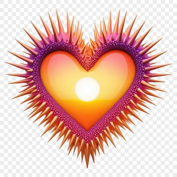 A transparent PNG heart icon with a clear background, ideal for web design and print projects.