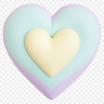 A high-resolution transparent PNG heart with a clear background, suitable for sublimation printing.