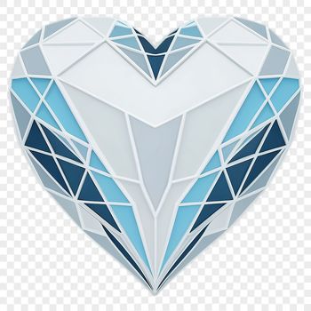 A high-resolution love heart icon with a transparent background, suitable for commercial use.