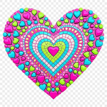 A simple, high-resolution transparent love heart icon with a clear background.