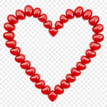 A heart symbol with a transparent background, suitable for commercial or personal use in various projects.