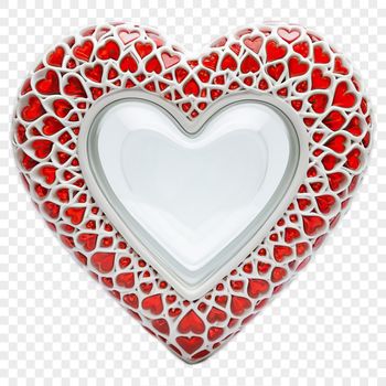 A transparent PNG image of a simple love heart with clear background.