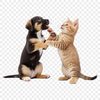 Whimsical Puppy Kitten Design A free transparent PNG image of a cute puppy kitten hybrid animal.