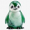 A small, cute penguin standing on the ice, with a clear background suitable for commercial or personal use.