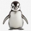 Clear Background Penguin PNG Image A small, cute penguin chick standing on a clear background, suitable for high-resolution printing or digital use.