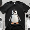 Penguin Chick Illustration in PNG Format A small, adorable penguin chick standing on a clear background.