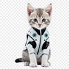 Adorable Kitten Against Clear Background A high-resolution transparent image of a cute kitten against a clear background.