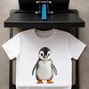 Clear Background Cute Penguin Graphic A small, adorable baby penguin with a transparent background, suitable for digital use.