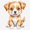 A high-resolution png image of a playful puppy with a transparent background.