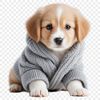 A cute puppy with a clear background, suitable for sublimation and high-resolution printing.