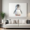 Clear Background Cute Penguin Image A cute baby penguin standing on the ice with a clear background.