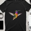 Vibrant Hummingbird in Flight Image A clear transparent PNG image of a hummingbird in flight against a plain background.