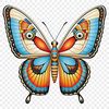 High resolution illustration of a single butterfly in a simple, uncluttered design.