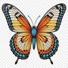 Delicate Winged Insect Silhouette A colorful insect with delicate wings and transparent body, suitable for printing or digital designs.