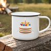 Bright and Beautiful Birthday Icon A colorful cake with candles on top, ideal for commercial use in sublimation printing or as a high-resolution template.