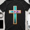 Beautiful Cross Design Clipart A transparent PNG image of a crucified cross with a clear background.