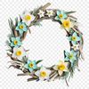 A floral wreath with a clear background, suitable for commercial or personal use.