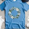 Beautiful Transparent Wreath Design A high-resolution transparent floral wreath made up of colorful flowers in various shapes and sizes.
