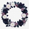 A beautiful floral wreath design with clear background. A floral wreath with high-resolution transparent background suitable for sublimation printing.