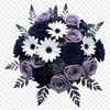 A bouquet of flowers on a transparent background, suitable for high-resolution printing or digital use.