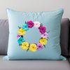 Blooming Wreath PNG Image A floral wreath made up of various flowers in a circular arrangement.