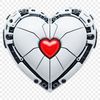 Beautiful Love Symbol with Clear Background A simple heart icon with a transparent background.