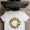 A high-resolution floral wreath design with clear background, perfect for sublimation and print quality applications.