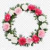 High Resolution Flower Wreath PNG Image A high-resolution floral wreath with a transparent background, suitable for commercial and personal use.