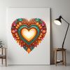 A simple vector illustration of a love heart in transparent PNG format.