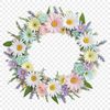 Free Transparent Wreath Clipart A floral wreath with clear transparent background and high resolution design, ideal for sublimation printing or DIY projects.
