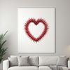 Clear Transparent Love Symbol A transparent PNG icon of a stylized love heart with a clear background, suitable for commercial and personal use.