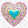 Transparent Love Heart Icon A transparent PNG icon of a stylized love heart with a clear background.