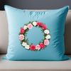 Free Wreath Clip Art PNG Image A floral wreath made from various flowers and greenery, with a transparent background.