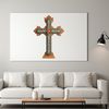 Classic Christian Iconography A high-resolution transparent PNG image of a classic crucifix with simple details.