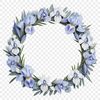 High-Res Flower Border A high-resolution floral wreath made from intricately designed flowers in various colors.
