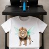 Royal Feline Silhouette A large, regal lion with a clear background, suitable for commercial or personal use in various designs.