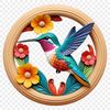 Vibrant Bird in Motion PNG Image A vibrant illustration of a hummingbird in flight, suitable for high-resolution printing and digital applications.