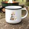 Beautiful Customizable Cake Design A high-resolution transparent image of a colorful birthday cake with candles on top.