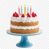Candles on Top Cake Image of a colorful birthday cake with candles on top.
