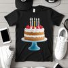 Colorful Layered Cake Illustration Colorful layered birthday cake with candles on top, suitable for high-resolution printing or digital designs.
