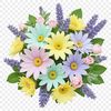 A high-resolution bouquet of flowers with a clear transparent background, ideal for commercial and personal use.