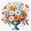 A high-resolution transparent PNG bouquet of flowers with a clear background, suitable for commercial and personal use.